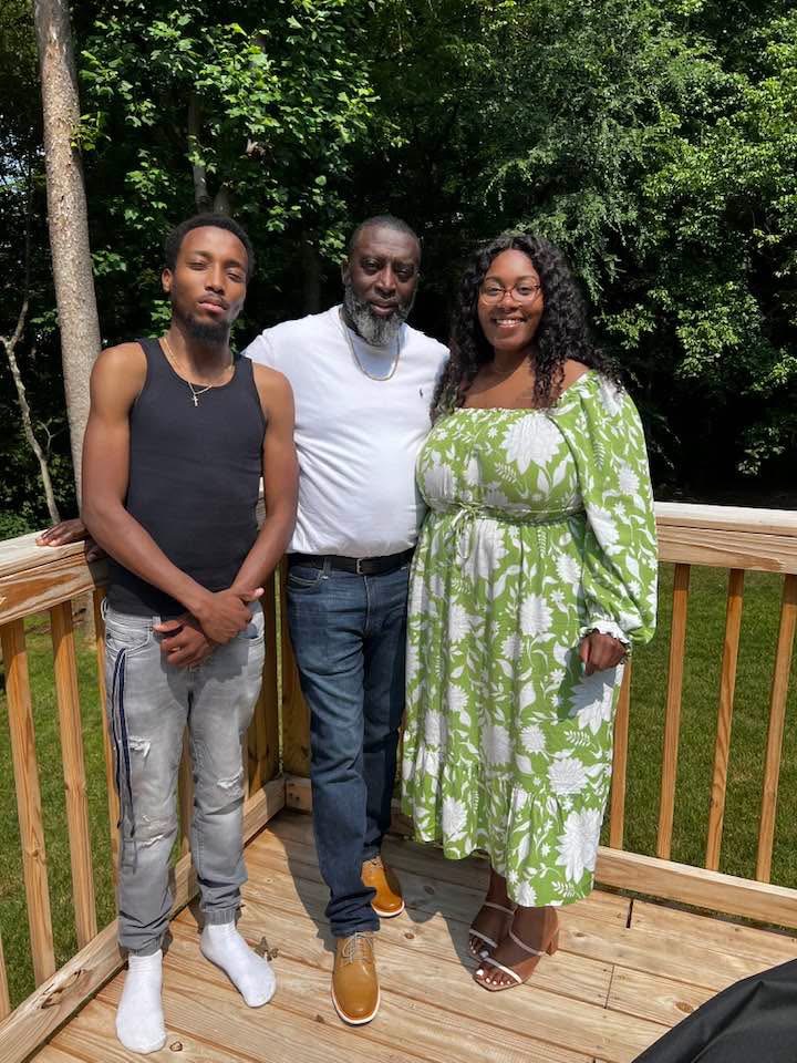 Lewis Howze with his whole family at home — kids, grandkids, the people he lives for